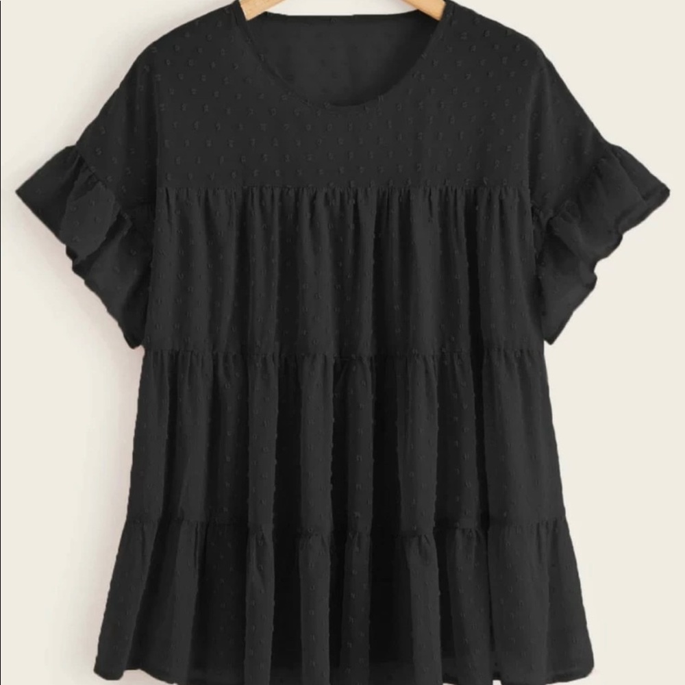 Shein polka dot babydoll top XL